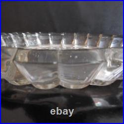 2 coupelles cendriers verre cristal fait main art nouveau déco PN France N2868