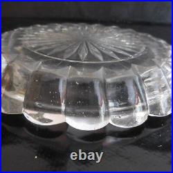 2 coupelles cendriers verre cristal fait main art nouveau déco PN France N2868