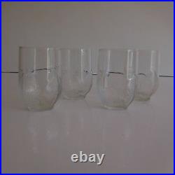 4 verres tulipes à eau glasses water design XXe 1920 art nouveau déco PN France