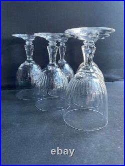 6 Verres à eau Baccarat Gondole allongée taillés Art nouveau