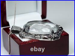 835 Argent Style Ancien Art Nouveau Pendentif Intaille Sur Verre Grand