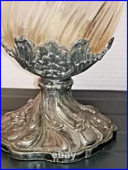 AIGUIERE En Verre VICTOR SAGLIER ART Nouveau Style Rocaille. 1900