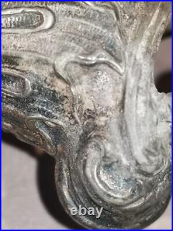 AIGUIERE En Verre VICTOR SAGLIER ART Nouveau Style Rocaille. 1900