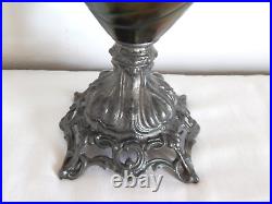 ANCIENNE Aiguière Art Nouveau en Régule VERRE irisé DLG de LOETZ KOENING Bohème