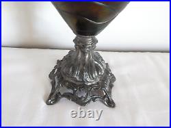 ANCIENNE Aiguière Art Nouveau en Régule VERRE irisé DLG de LOETZ KOENING Bohème