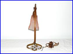 ANCIENNE LAMPE ou APPLIQUE Art Nouveau BRONZE école NANCY avec Pâte de Verre