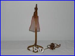 ANCIENNE LAMPE ou APPLIQUE Art Nouveau BRONZE école NANCY avec Pâte de Verre