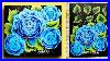 Acrylic-Painting-For-Beginners-Blue-Peony-Flower-Painting-On-Black-Paper-Step-By-A-Step-Painting-01-ddcn