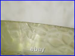 Ancien Vase Coupe Verre Irise Nid Abeille Art Nouveau Style Loetz Pied Bronze Ancien Vase Coupe Verre Irise Nid Abeille Art Nouveau Style Loetz Pied Bronze
