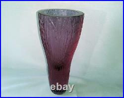 Ancien vase calice en pate de verre, étiquette à identifier