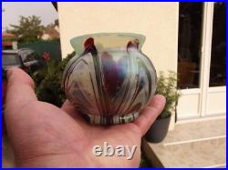 Ancien vase en verre irisé Loetz Kralik ou pallme konig art nouveau 1900