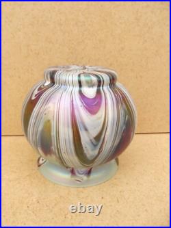 Ancien vase en verre irisé Loetz Kralik ou pallme konig art nouveau 1900