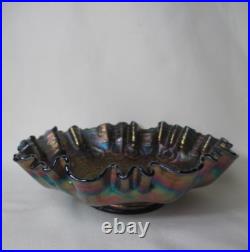 Ancienne Grande Coupe En Verre Fenton Pour Le Carnaval Art Nouveau Vers 1900 Ancienne Grande Coupe En Verre Fenton Pour Le Carnaval Art Nouveau Vers 1900