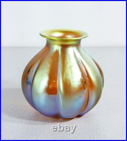 Antique Pot WMF Série Myra Verre Soufflé Irisé D'Époque 1930S Art Nouveau