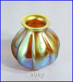 Antique Pot WMF Série Myra Verre Soufflé Irisé D'Époque 1930S Art Nouveau