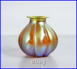 Antique Pot WMF Série Myra Verre Soufflé Irisé D'Époque 1930S Art Nouveau