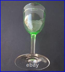 Art Nouveau Coupe sur Pied Verre D'Uranium Um 1910 K531