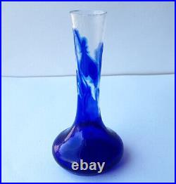 Art Nouveau Vase en Verre Signé Georg Raspiller France Um 1920 K833