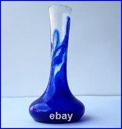 Art Nouveau Vase en Verre Signé Georg Raspiller France Um 1920 K833