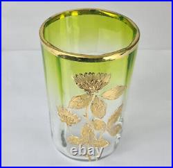 Art Nouveau Verre Coupe Gold-Bemalung Moser Um 1910 O924