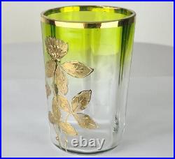 Art Nouveau Verre Coupe Gold-Bemalung Moser Um 1910 O924