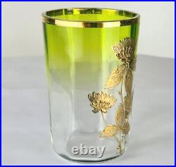 Art Nouveau Verre Coupe Gold-Bemalung Moser Um 1910 O924