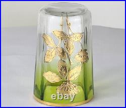 Art Nouveau Verre Coupe Gold-Bemalung Moser Um 1910 O924