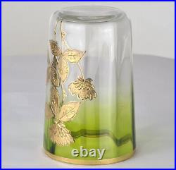 Art Nouveau Verre Coupe Gold-Bemalung Moser Um 1910 O924