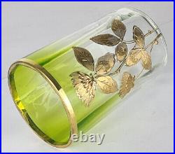 Art Nouveau Verre Coupe Gold-Bemalung Moser Um 1910 O924