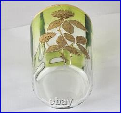 Art Nouveau Verre Coupe Gold-Bemalung Moser Um 1910 O924