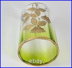 Art Nouveau Verre Coupe Gold-Bemalung Moser Um 1910 O924