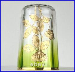 Art Nouveau Verre Coupe Gold-Bemalung Moser Um 1910 O924