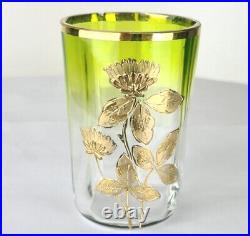 Art Nouveau Verre Coupe Gold-Bemalung Moser Um 1910 O924