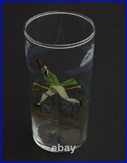 Art Nouveau Verre à Boire Avec Peinture-émail Vélo / Laufmaschine 1900 (#13842)