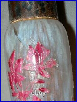Art nouveau pied de lampe en pate de verre Daum Nancy