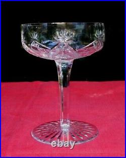 Baccarat Flandre 6 Tall Sherbet Glasses Coupes A Champagne Cristal Taillé 19eme