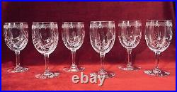 Baccarat Mimosa 6 Water Wine Glasses Verres A Eau Vin Cristal Gravé Art Nouveau