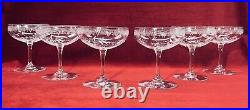 Baccarat Mimosa Tall Sherbet Glasses Coupe A Champagne Cristal Gravé Art Nouveau