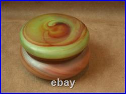 Belle Boite En Pate De Verre Marbré Lithyalin Glass Sevres Art Nouveau