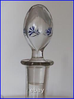 Carafe Verres Emaillés Bleuets Art Nouveau Jugendstil