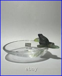 Coupe Cristal Daum Ancien sculpture art nouveau grenouille vide poche verre