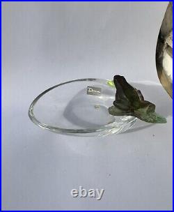 Coupe Cristal Daum Ancien sculpture art nouveau grenouille vide poche verre