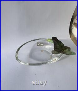 Coupe Cristal Daum Ancien sculpture art nouveau grenouille vide poche verre