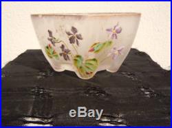 Coupe vide poche pâte de verre décor violettes style Legras vers 1920