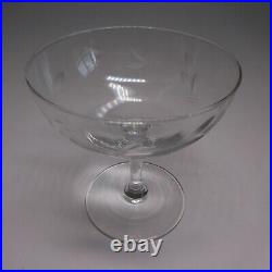 Coupe vin champagne cristal vintage art nouveau déco verre France N4793