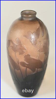DArgenta Paul Nicolas1875/1952 Vase ovoïde Art Nouveau-Verre en camée