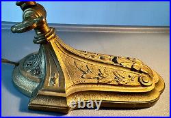 Daum? Nancy Pied Bronze Charles Ranc Lampe De Table Pate De Verre Art Nouveau