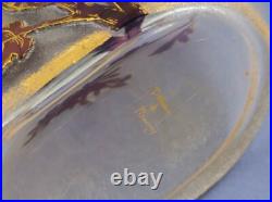 Daum Nancy Vase Art Nouveau en verre et argent massif