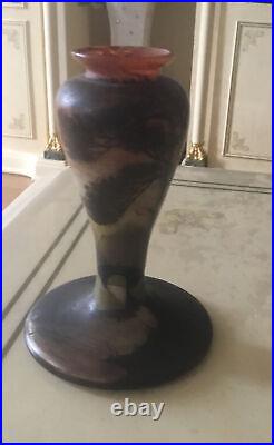 Daum Nancy Vase Pate De Verre Signé Gauthier Camille Foret 1900 Art Nouveau