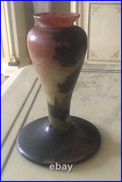 Daum Nancy Vase Pate De Verre Signé Gauthier Camille Foret 1900 Art Nouveau